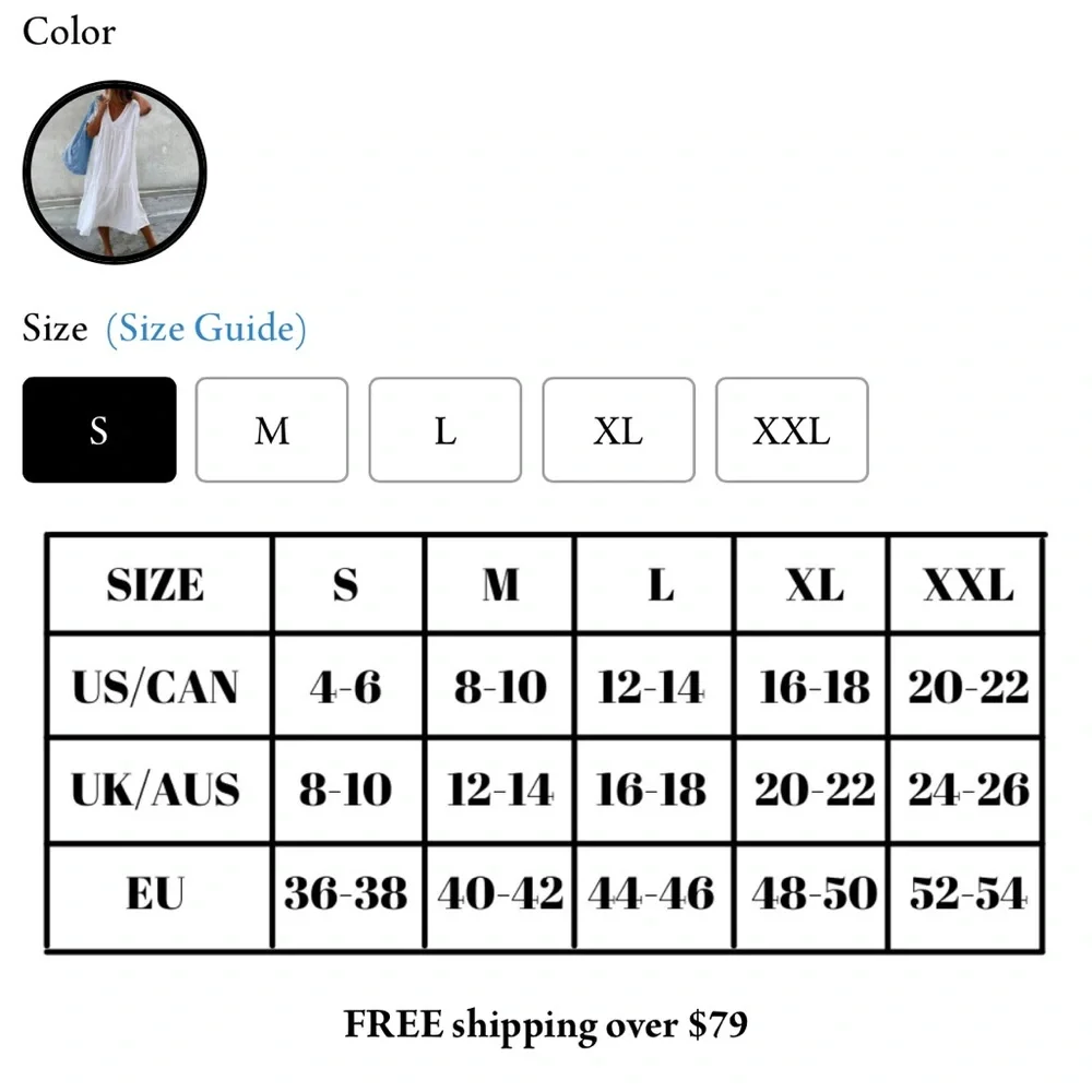 New with tags, white short sleeve midi dress - Picture 3 of 4